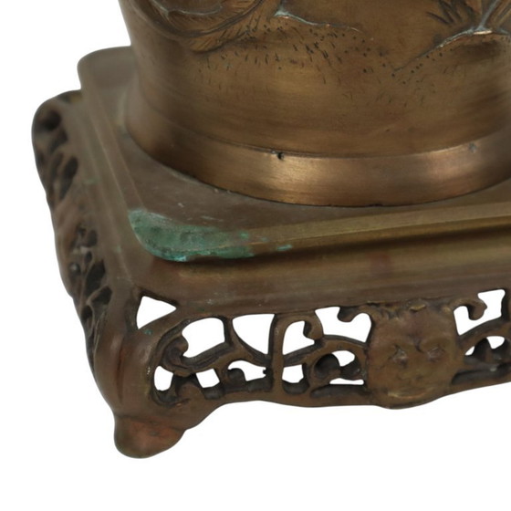 Image 1 of Pair of Japanese Bronze Vases