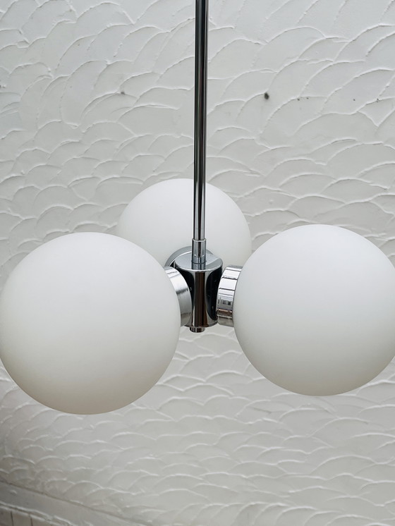 Image 1 of Vintage chrome chandelier