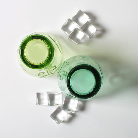 Image 1 of Set van 2 vintage Luminarc Coca-Cola glazen / Groen en limoengroen McDonald's