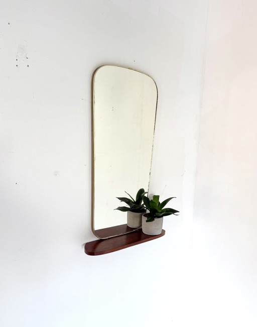 Vintage Wall Shelf With Mirror '60