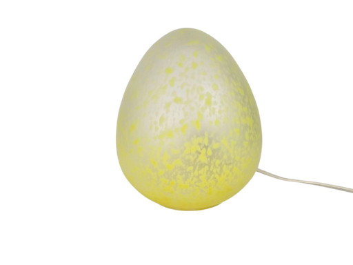 W.L.P. verlichting - Duitsland - Egg lamp - gemarmerd glas - 80's
