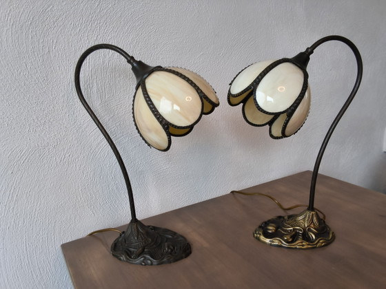 Lampes de table Art Déco – Honsel, Bronze, Glass (photo 3 of 9)