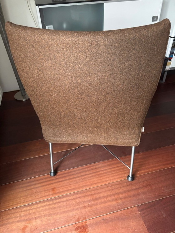 Image 1 of Sillón Montis Charly de tela jaspeada marrón/negra