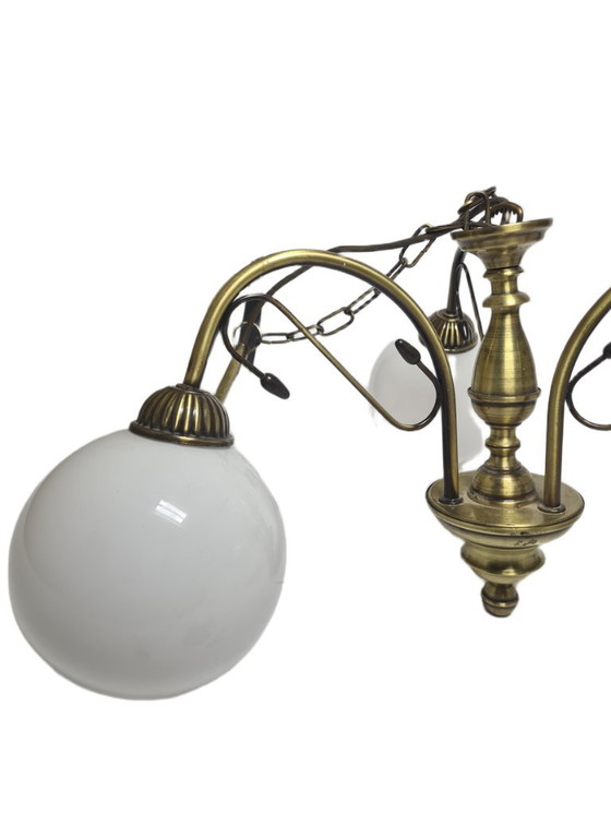 Lampadario Art Nouveau, Polonia, anni '70 – Glass, Metal (photo 8 of 14)