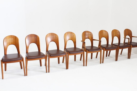 Image 1 of Sedie da pranzo vintage danesi della metà del secolo Niels Koefoed, set di 8