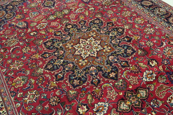 Image 1 of Original Perserteppich Keschan,Kashan Rot 344 x 253 cm Top Zustand Klassik Alt