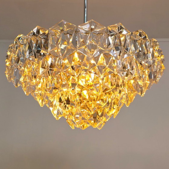 Image 1 of Kinkeldey XL chandelier 60s cut glass mid century