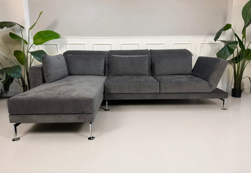 Brühl Moule Ecksofa Stoff Sofa Grau Ausstellungsstück