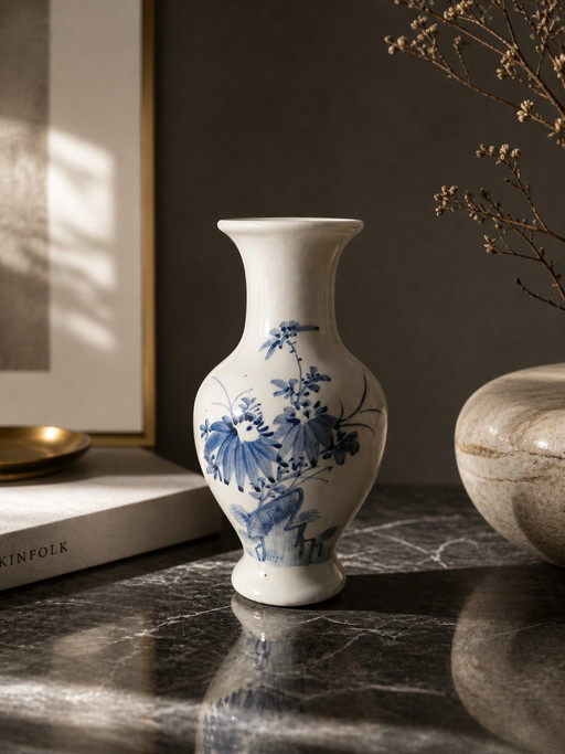 Rare vase en porcelaine de France style japonisant rébus républicain exposition universelle 1900 état de cabinet 