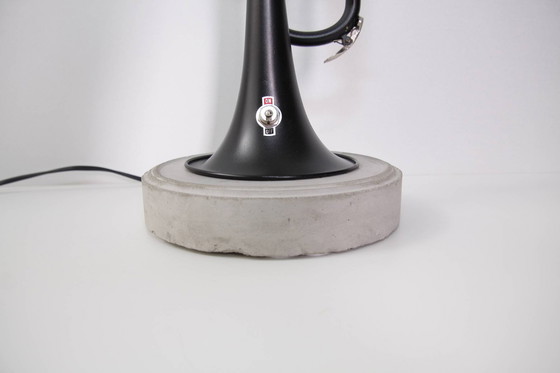 Image 1 of Trumpet lamp floor lamp black glass shade unique