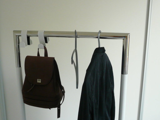 Porte-manteau danois Blanc givré / acier inoxydable