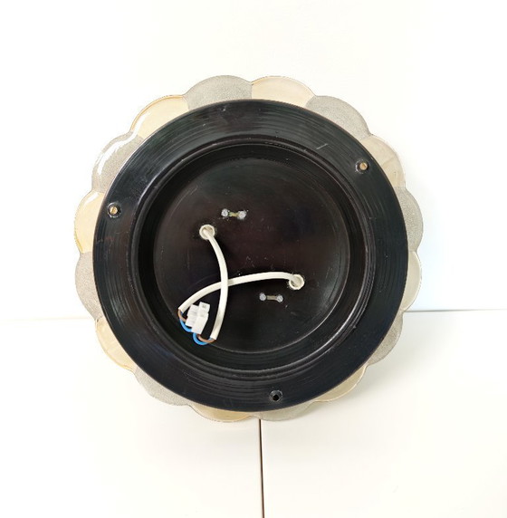 Image 1 of XXL Plafoniera in vetro trasparente d'epoca / Sconce di metà secolo moderno / Lampada da parete ad incasso / Vetro soffiato a ma