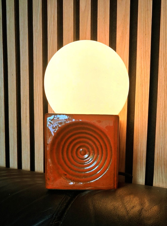 Image 1 of Vintage Steuler Keramik Space Age Cube Lamp – Cari Zalloni 1970s Zyklon