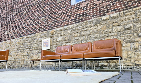 Image 1 of Set di divani Lübke, stile vintage anni '60 e '70, panche, sedie da ufficio, set di divani