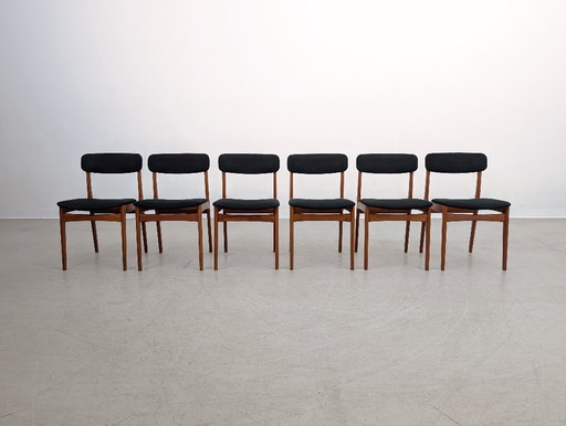Set van 6 stoelen uit het midden van de 20e eeuw, TSM Tarm Stole Vintage Rasmussen 1960