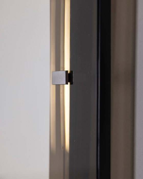 Image 1 of Miroir mural vintage des années 1970 en verre fumé, design italien