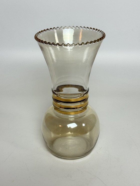 Image 1 of Twisted Amber Glass Vintage BudVase in Style of Tamara Aladin, 1970s.