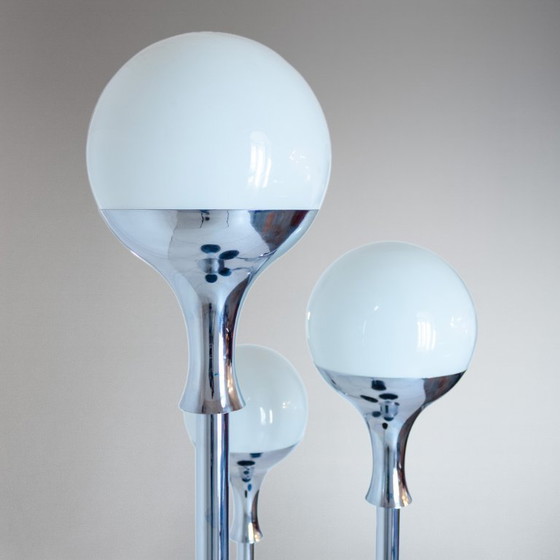 Image 1 of Set van drie vintage vloerlampen, Italiaans design in de stijl van Artemide, jaren 70.