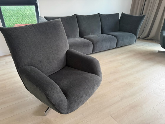 Sofa + 2 Chairs EDRA CHIARA – Seating area, Textile, Chrome (photo 5 of 10)