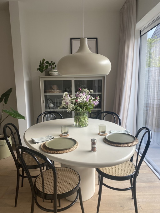 Ovalen eettafel - mortexlook - 140 cm