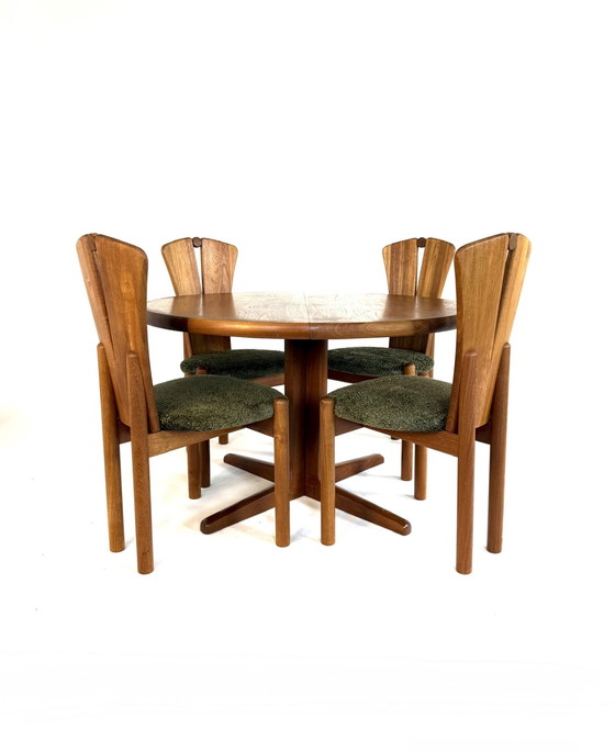 Image 1 of Table de salle à manger extensible vintage en teck, Korup Stolefabrik '60