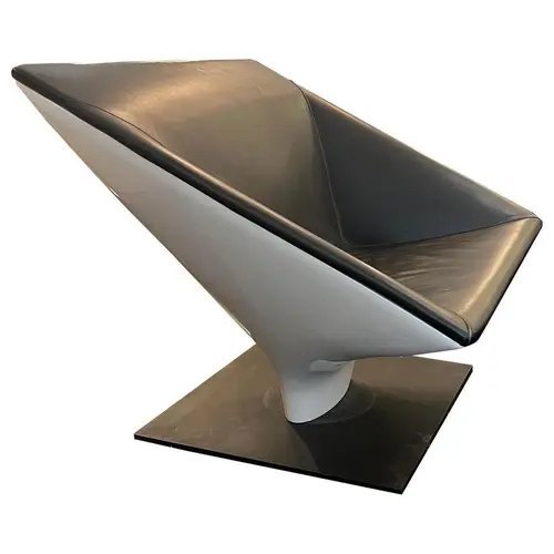 Silla de diseño geométrico, Italia 1970