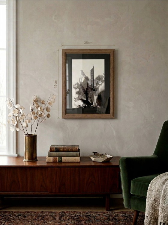 Image 1 of Original artwork on paper signed Eugène Eechaut, created in ink in 1973 - Framed