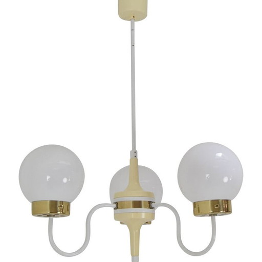 Mid-Century-Kronleuchter aus Milchglas von Instala, 1960er Jahre