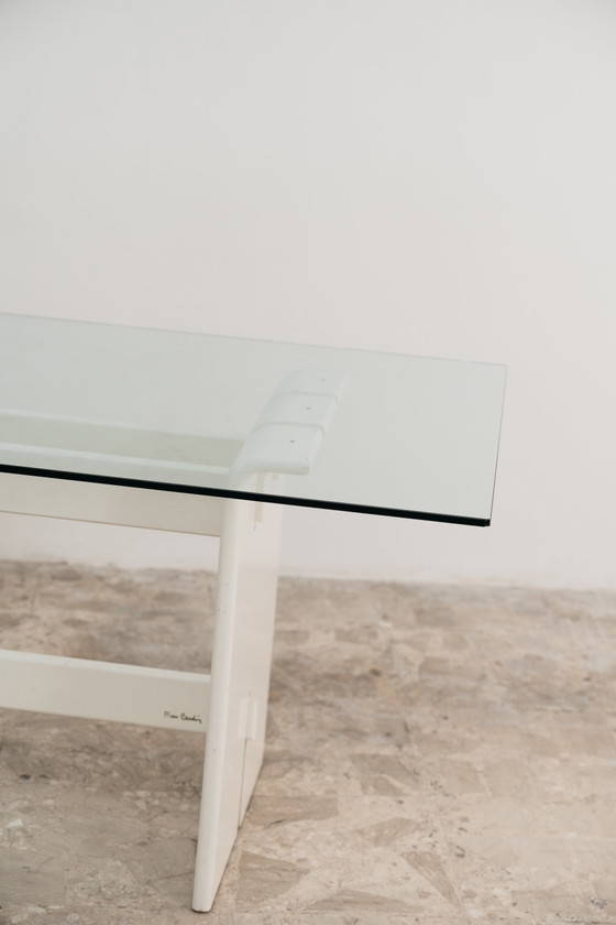 Image 1 of Pierre Cardin Dining Table, Wood and Crystal, 1970s Design, Modern Antiques