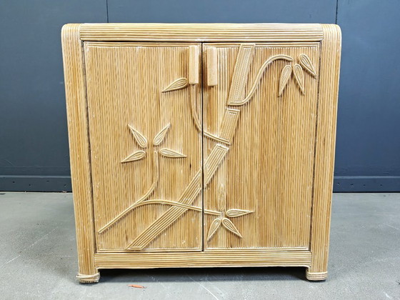 Image 1 of Mobile vintage in ancia tropicale spaccata, anni '70