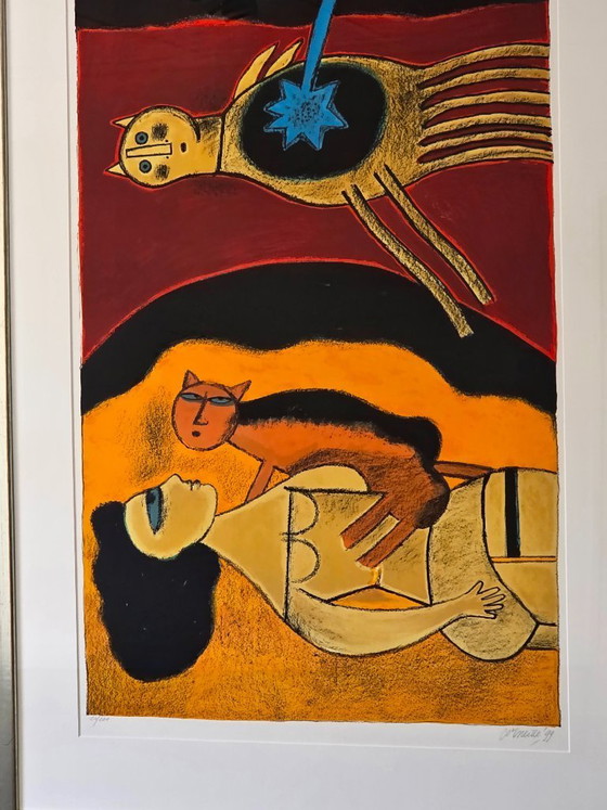 Image 1 of Corneille - Le grand Oiseau Du Desert & Le Reine Des Sables - 24/200 - 1999 - Firmado a mano