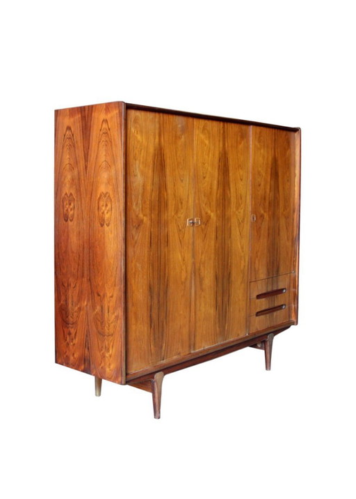 Vintage Scandinavian rosewood wardrobe, 1950s/60s