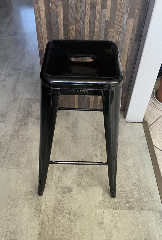 Image 1 of Genuine TOLIX H75 industrial stackable bar stool, black