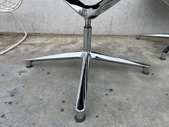 Image 1 of 4 sedie da conferenza in pelle ICF Una