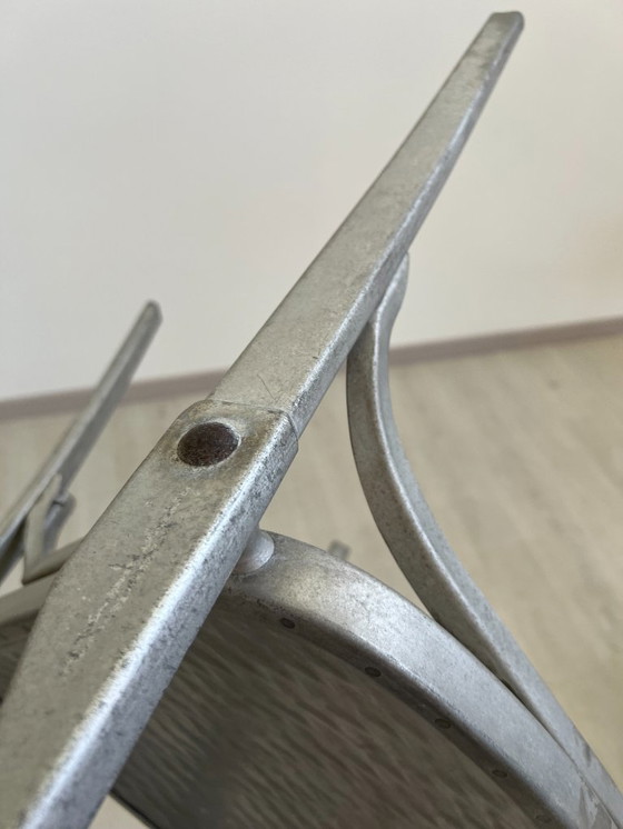 Image 1 of Aluminiumstühle - Avec-Plakette « Gaston Viort - Salon de Provence »