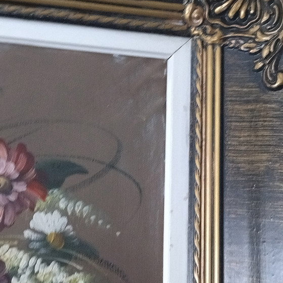 Image 1 of Tableau nature morte bouquet de fleurs 