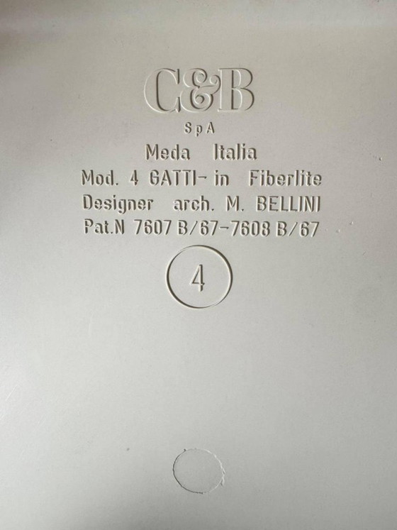 Image 1 of Set van 2 bijzettafels 4 Gatti van Mario Bellini voor C&B Italia, jaren 60.