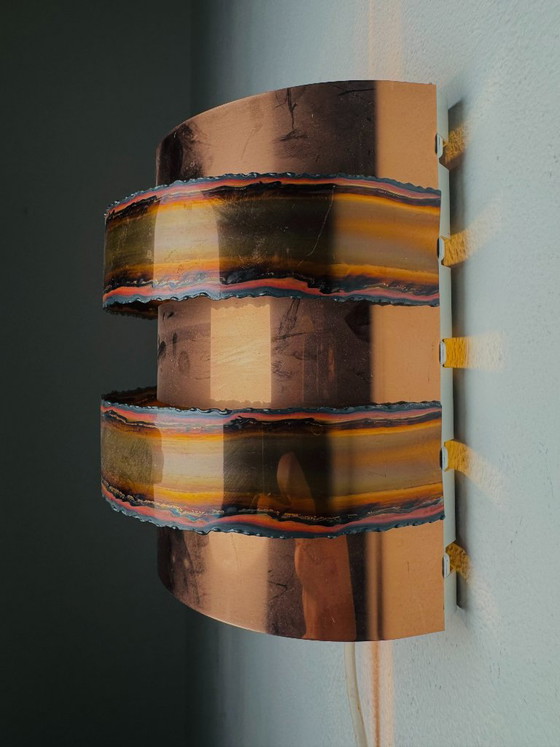 Brutalist Layered Wall Light By Svend Aage Holm-Sørensen For Holm-Sørensen & Co, Denmark, 1960s – Brass (photo 3 of 6)
