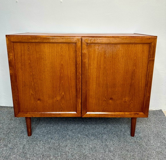 Buffet bas en teck design danois Mid Century, années 50 60 Vintage, Bois, Marron (photo 11 sur 11)