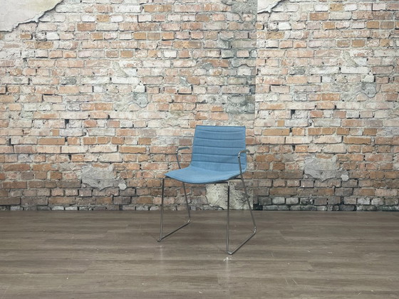 Image 1 of 6x Arper Catifa 46 blau mit Armlehne