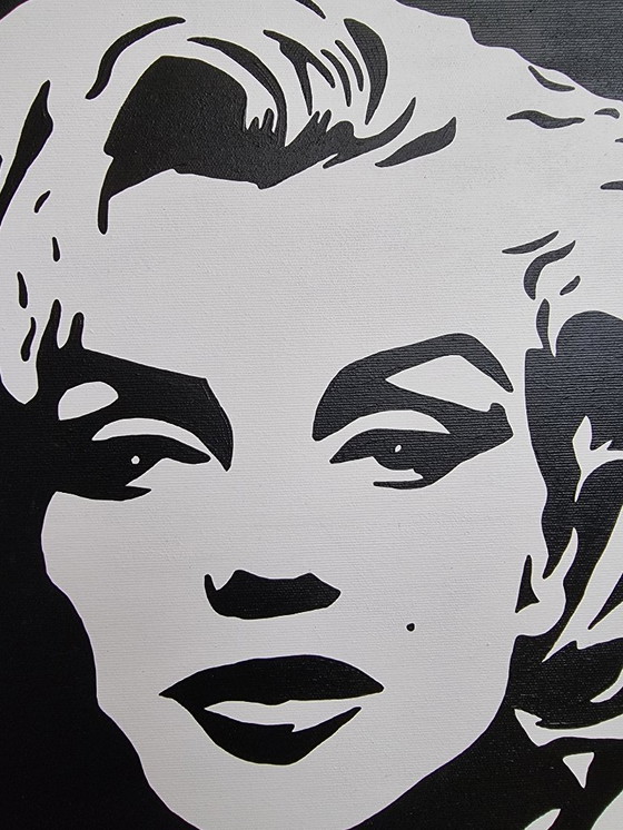 Image 1 of Frances Eckhardt - 50x60 cm pop art Monroe painting hand-painted
