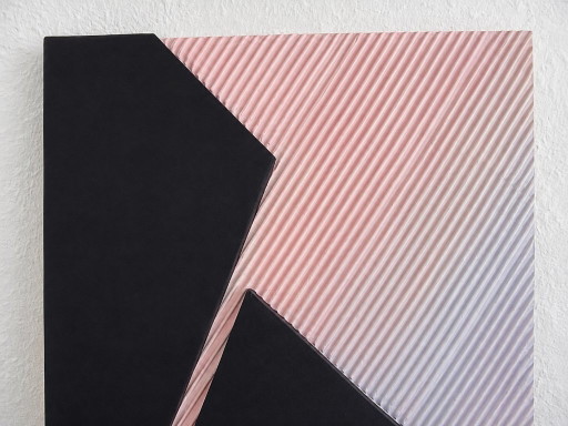 Textured art “Sunset in the city” 50 x 40 cm – schilderijen tekeningen, Mdf (photo 2 of 5)