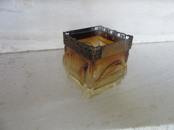 Image 1 of Turun Hopea Finnland Pentti Sarpaneva Gefäß aus Glas/Bonze, brutalistisch, 1972