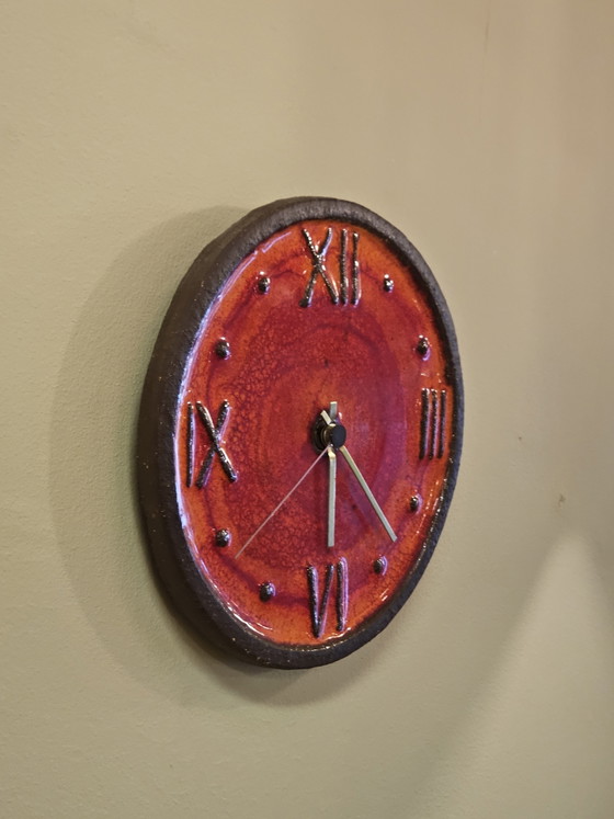 Vintage Krösselbach Ceramic Wall Clock Ceramic Clock (photo 3 of 9)