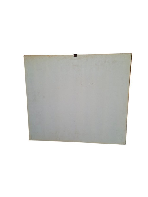 Author's Painting "The Poet" by A. Pontiglione, Vintage 1980s with Golden Frame