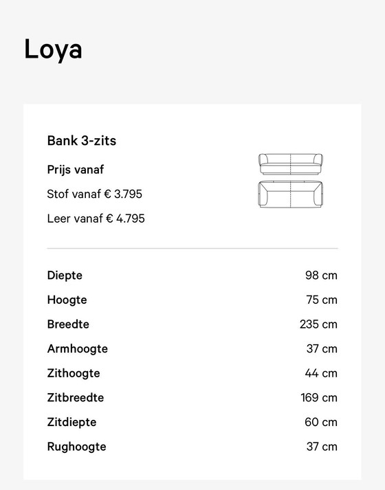 Image 1 of Leolux Loya Sofa 235 cm, Stoff Robou Boucle LP, 5.080 €