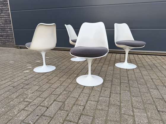 Image 1 of 4x original Knoll Tulip dining chairs by Eero Saarinen