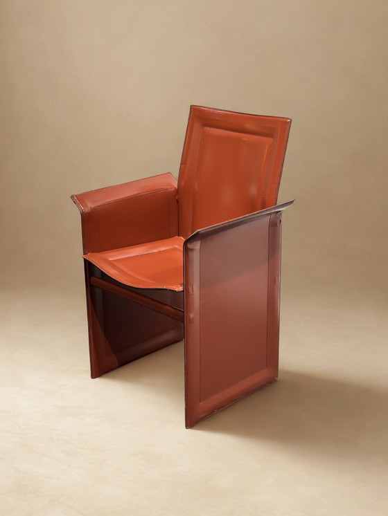 Image 1 of Set van 6 originele Italiaanse vintage Korium stoelen