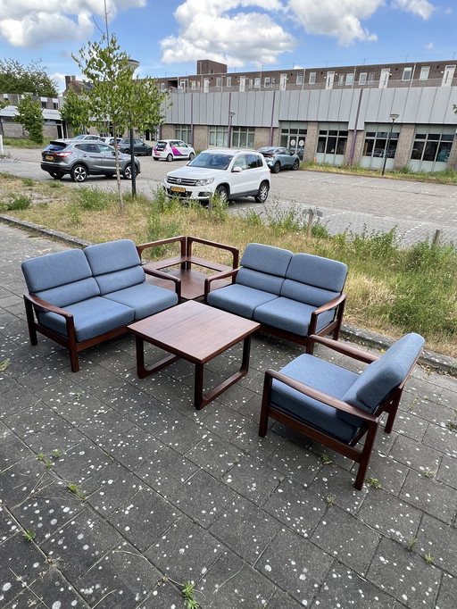 Juego de sala de estar danés vintage, Niels Bach '70