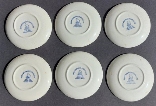 Enoch Wedgwood, Tunstall, Inghilterra, - 6 piatti - Ceramica